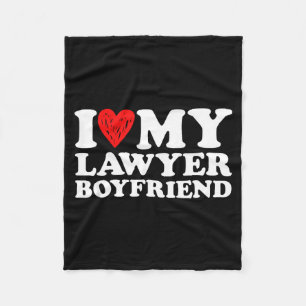 I Love My Lawyer Boyfriend Bf Valentines Day Women Fleece Blanket