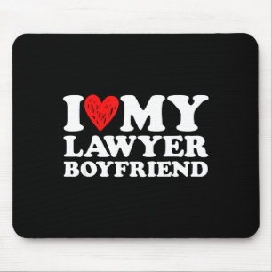 I Love My Lawyer Boyfriend Bf Valentines Day Women Mouse Pad