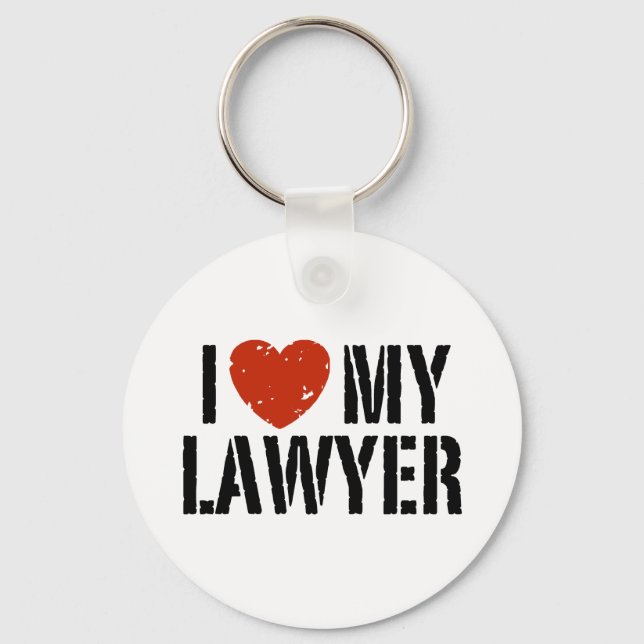I Love My Lawyer Key Ring (Front)