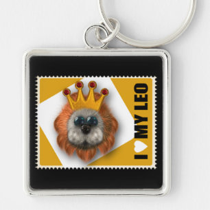 I Love My Leo Key Ring