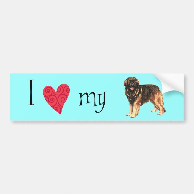 I Love my Leonberger Bumper Sticker (Front)