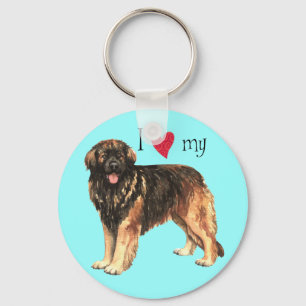 I Love my Leonberger Key Ring
