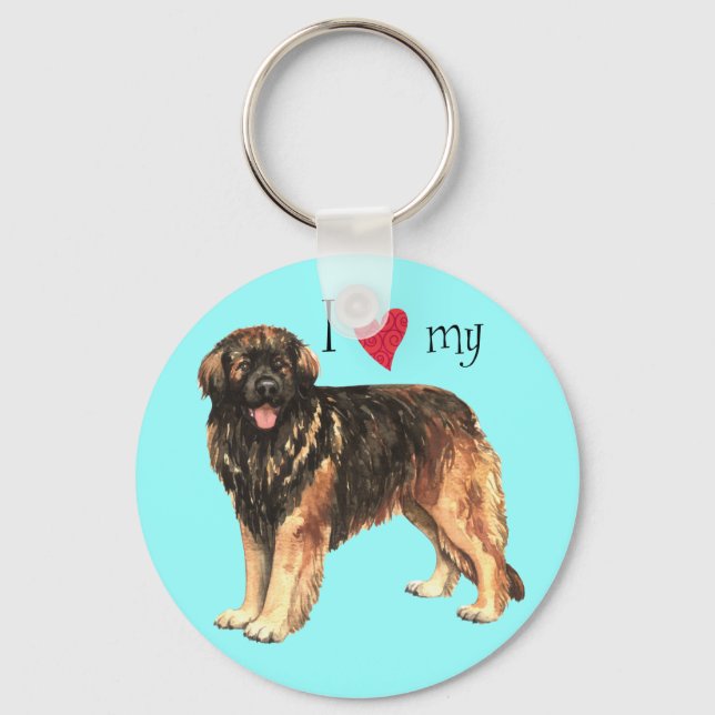 I Love my Leonberger Key Ring (Front)