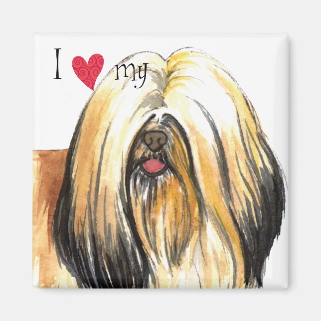 I Love my Lhasa Apso Magnet (Front)