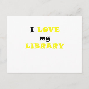 I Love my Library Postcard