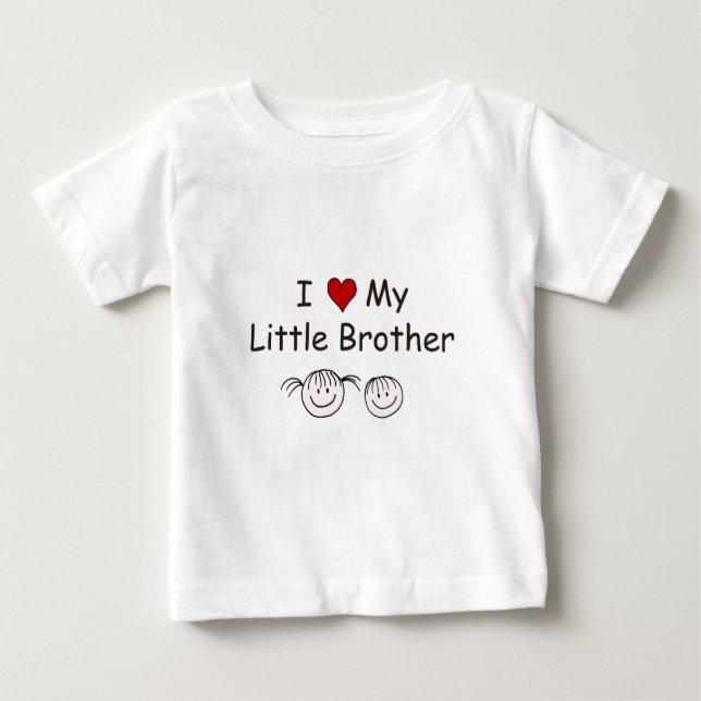 I Love My Little Brother! Baby T-Shirt (Front)