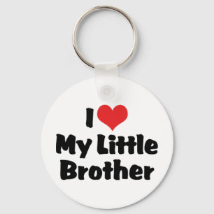 I Love My Little Brother Keychain