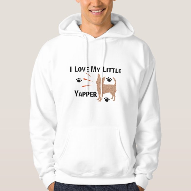 I Love My Little (Chi) Yapper Men's Hoodie (Front)