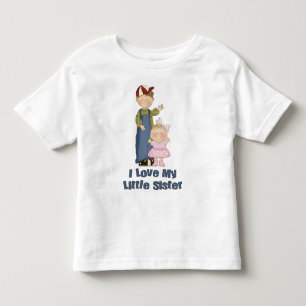 I Love My Little Sister Boy and Little Girl Toddler T-Shirt