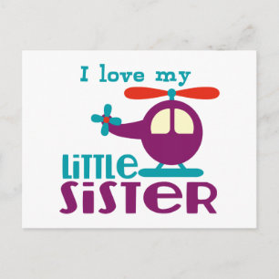 I love my Little Sister Postcard