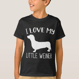 I Love My Little Weiner Dachshund Dog Lover Funny T-Shirt