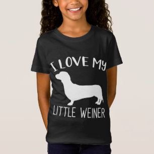 I Love My Little Weiner Dachshund Dog Lover Funny  T-Shirt
