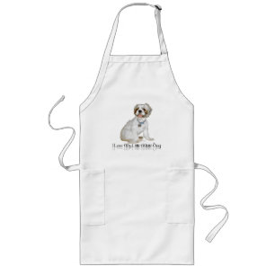 I Love My Little White Dog - Shih Tzu Long Apron