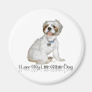 I Love My Little White Dog - Shih Tzu Magnet