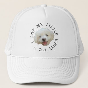 I Love My Little White Rescue Dog Trucker Hat