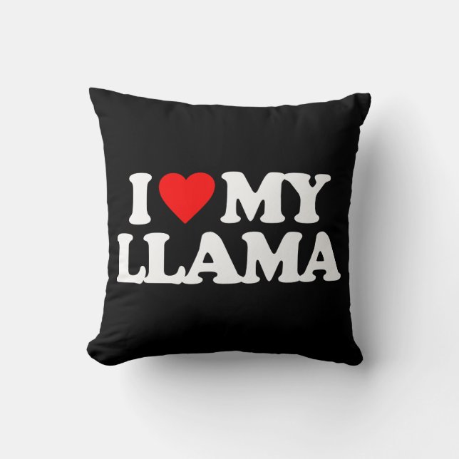 I LOVE MY LLAMA CUSHION (Front)