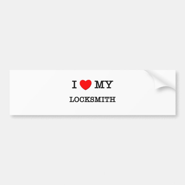 I Love My LOCKSMITH Bumper Sticker (Front)