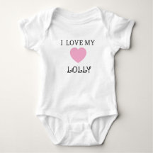I Love my Lolly Customisable Baby Bodysuit Tee 