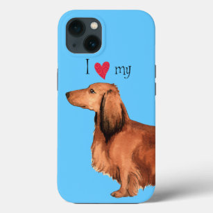 I Love my Longhaired Dachshund iPhone 13 Case