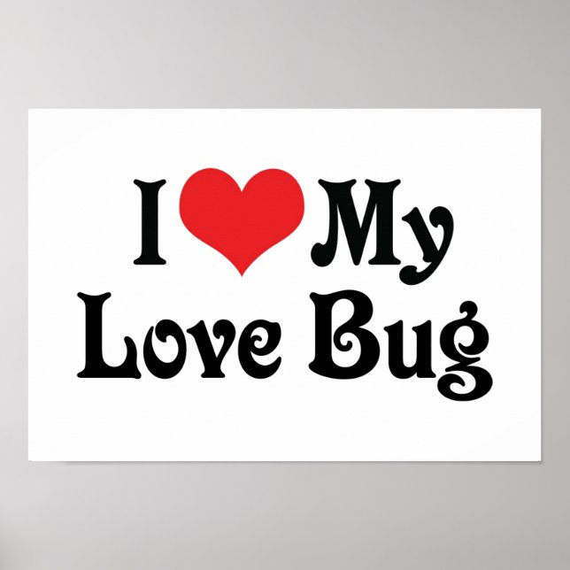 I Love My Love Bug Poster (Front)