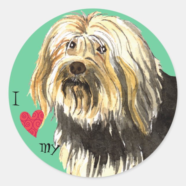 I Love my Lowchen Classic Round Sticker (Front)