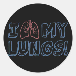 I Love My Lungs Classic Round Sticker