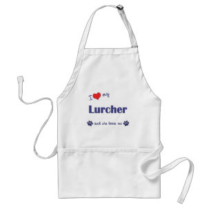 I Love My Lurcher (Female Dog) Standard Apron