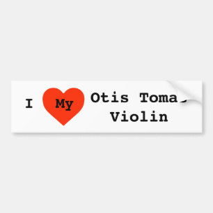 I Love My Luthier customisable violin fiddle Bumper Sticker