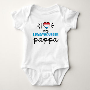 I Love My Luxembourger Pappa cute Baby Bodysuit