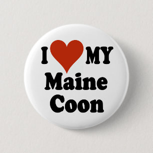 I Love My Maine Coon Button