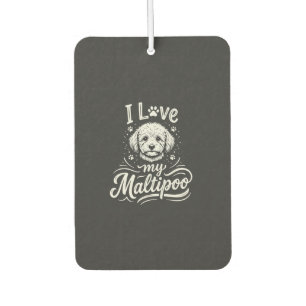 I Love My Maltipoo Dog Lover Car Air Freshener