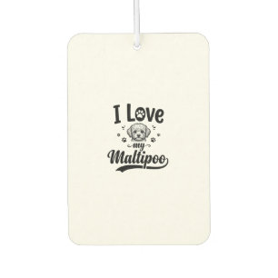 I Love My Maltipoo Vintage Engraving Dog Design_1 Car Air Freshener