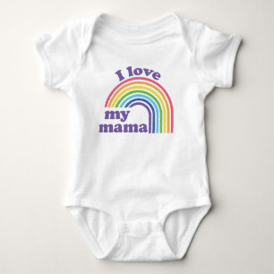 I Love My Mama - Cute Rainbow Baby Bodysuit