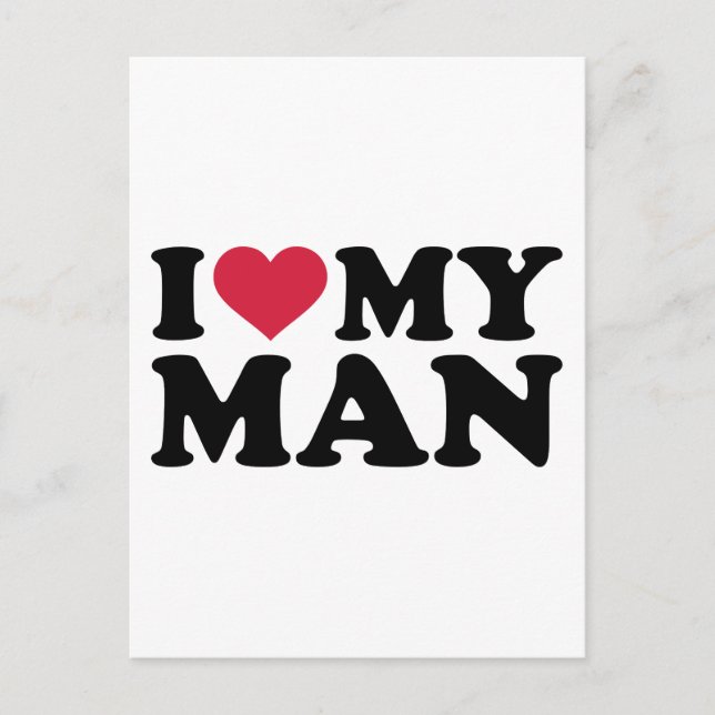 I love my man postcard (Front)