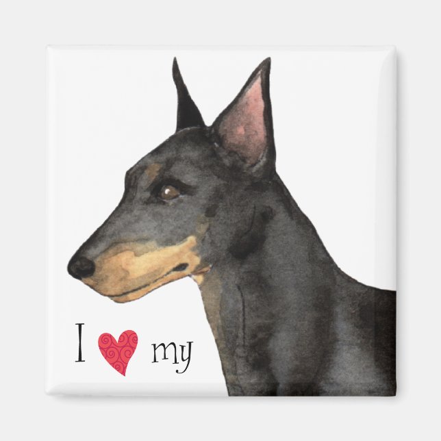 I Love my Manchester Terrier Magnet (Front)