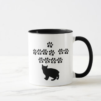 I Love My Manx--Black Text Mug