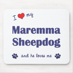 I Love My Maremma Sheepdog (Male Dog) Mouse Pad