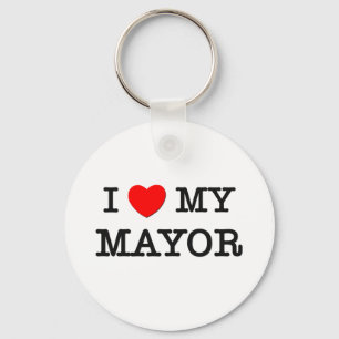 I Love My MAYOR Key Ring