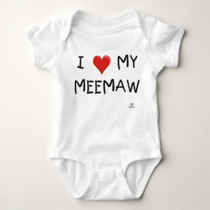 I LOVE MY MEEMAW. Infant Creeper. Baby Bodysuit