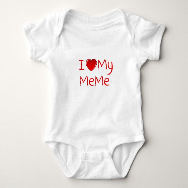 I Love My MeMe Infant & Toddler T-Shirt Baby Bodysuit (Front)