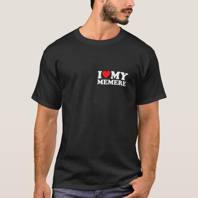 I Love My Memere Heart Funny Grandma Mum Mother s  T-Shirt (Front)