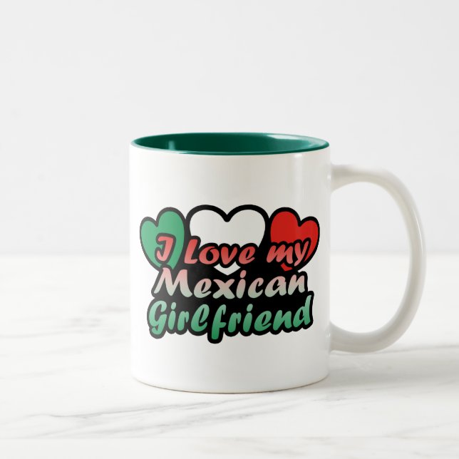 I Love My Mexican Girlfriend Two-Tone Coffee Mug (Right)
