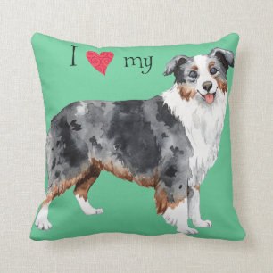 I Love my Mini American Shepherd Cushion
