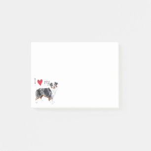 I Love my Mini American Shepherd Post-it Notes