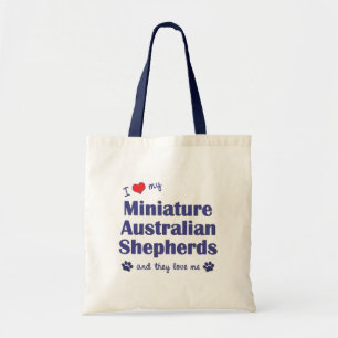 I Love My Mini Australian Shepherds (Multi Dogs) Tote Bag