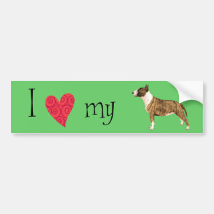 I Love my Mini Bull Terrier Bumper Sticker