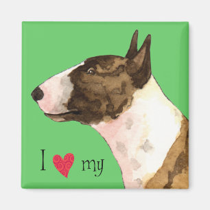 I Love my Mini Bull Terrier Magnet