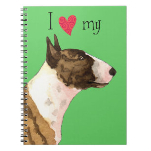 I Love my Mini Bull Terrier Spiral Notebook