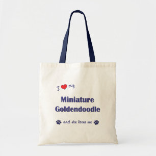 I Love My Miniature Goldendoodle (Female Dog) Tote Bag