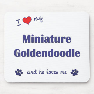 I Love My Miniature Goldendoodle (Male Dog) Mouse Pad